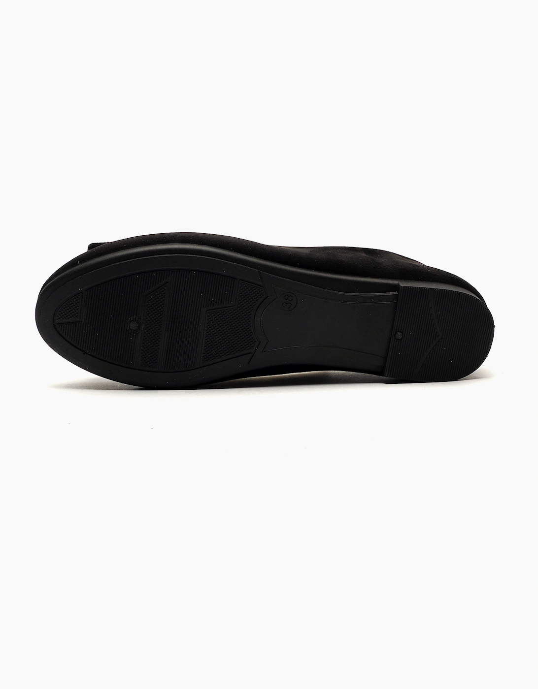 Reveal Rosie Womens Slip On Shoes Black Microfibre
