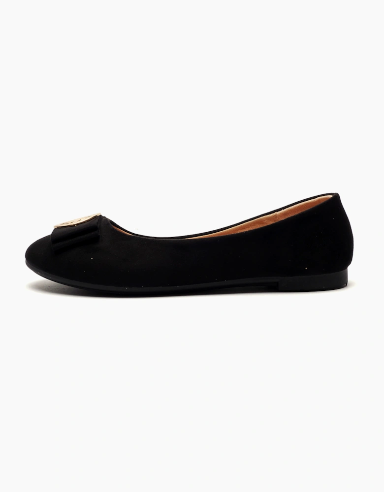 Reveal Rosie Womens Slip On Shoes Black Microfibre