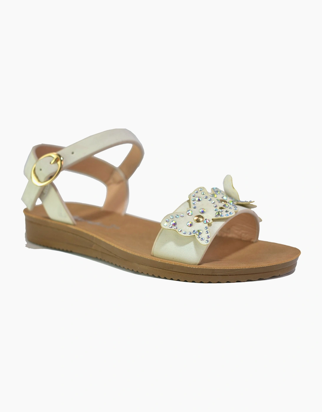 Gloryfeet Mason Junior Girls Sandals White