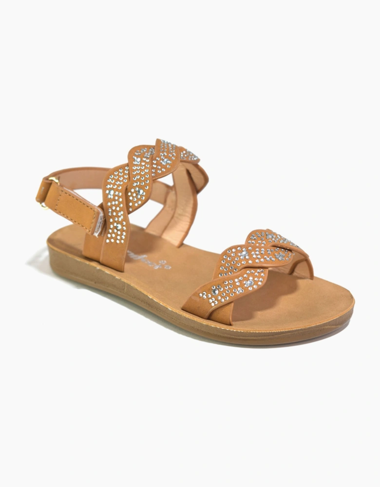 Gloryfeet Kaiden Girls Sandals Tan
