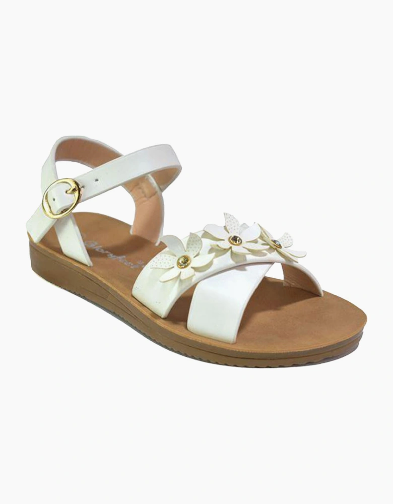 Gloryfeet Ezra Girls Sandals White