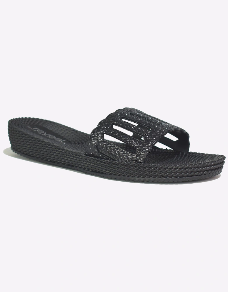 Reveal Rose Sandals Womens Black
