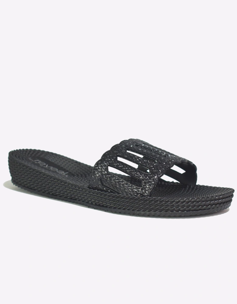 Reveal Rose Sandals Womens Black