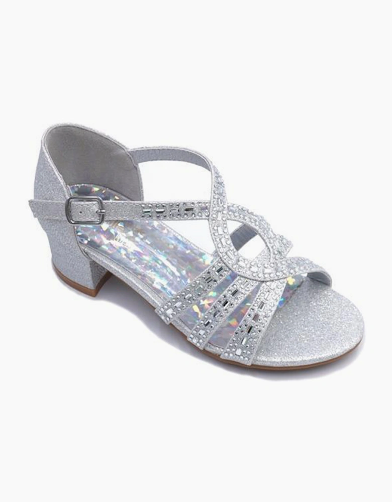 Strictly Maren Junior Girls Slip On Dress Shoes Silver