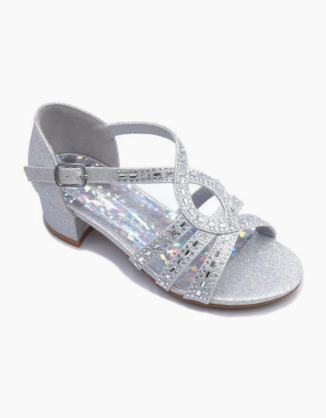 Strictly Maren Junior Girls Slip On Dress Shoes Silver