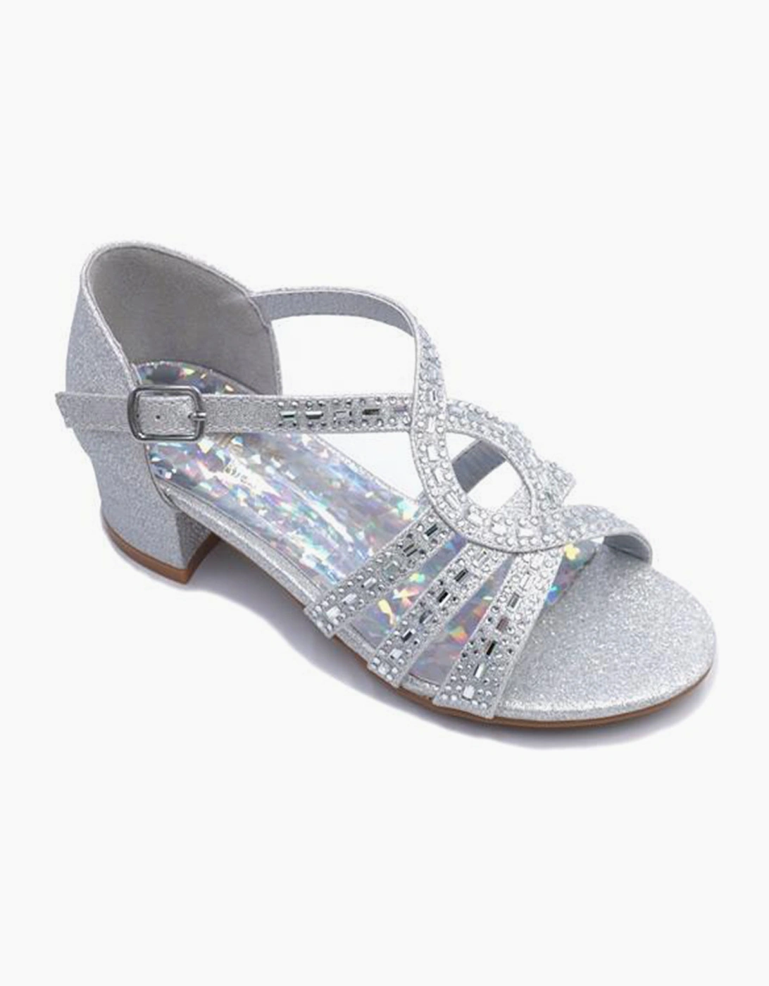 Strictly Maren Junior Girls Slip On Dress Shoes Silver