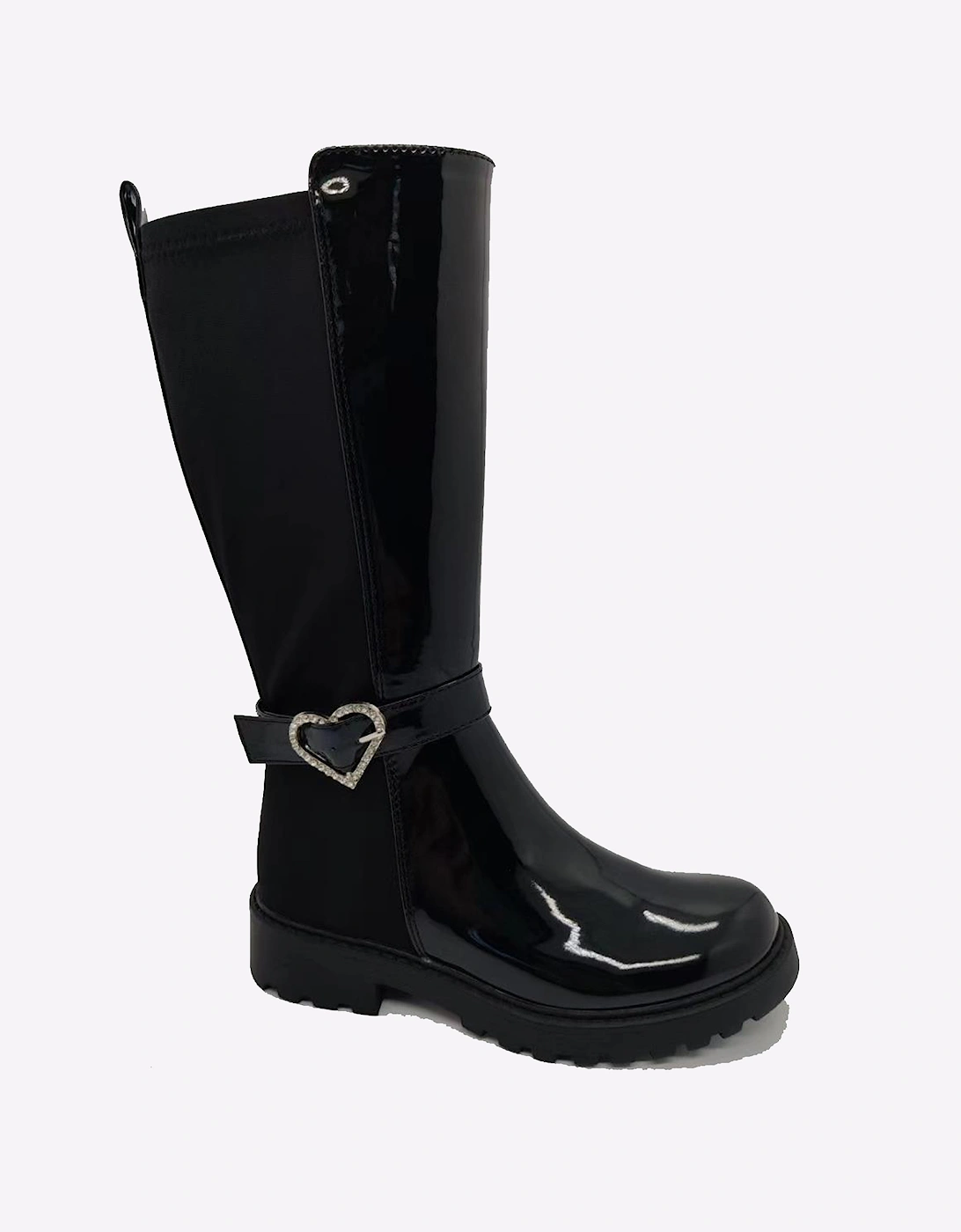 Reveal Fallon Girls Boots Black Patent