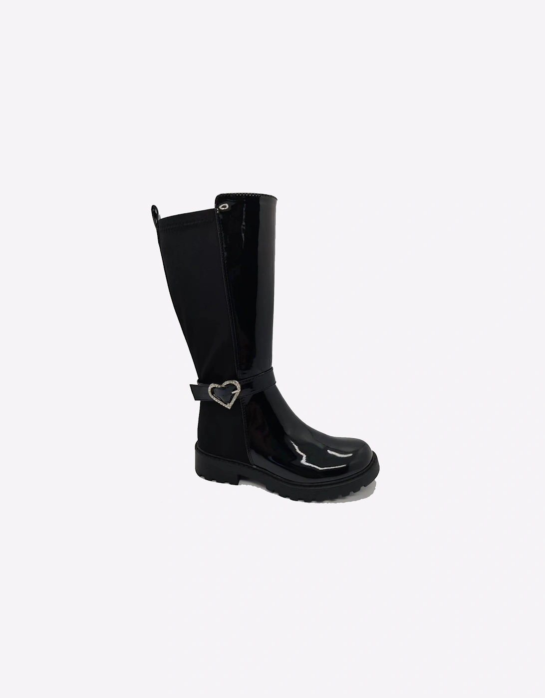 Reveal Fallon Girls Boots Black Patent