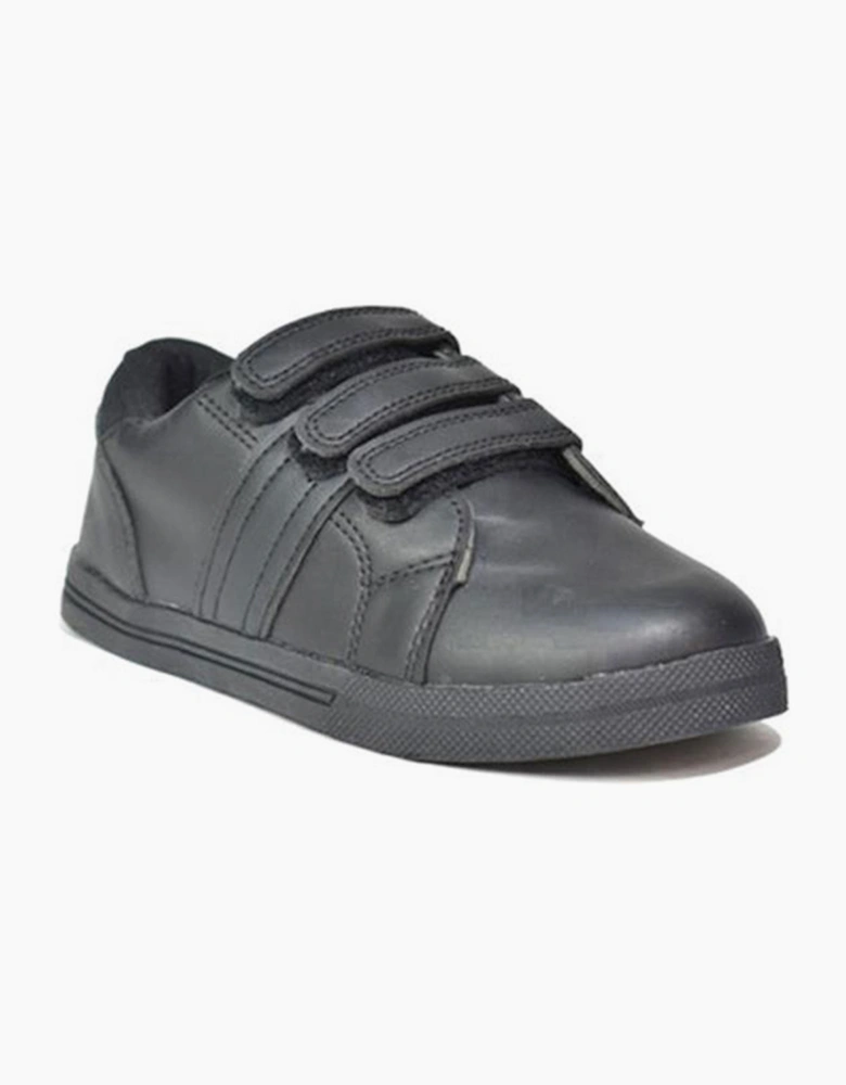 Malin Phil Leather Boys School Shoes Black