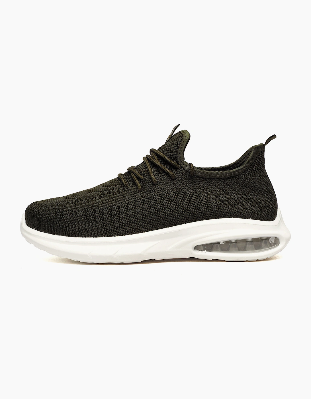 Crosshatch Trevel Mens Trainers Dark Olive / White