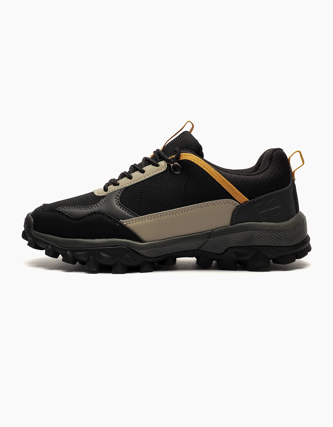 Crosshatch Heymare Mens Trainers Black / Stone / Taupe