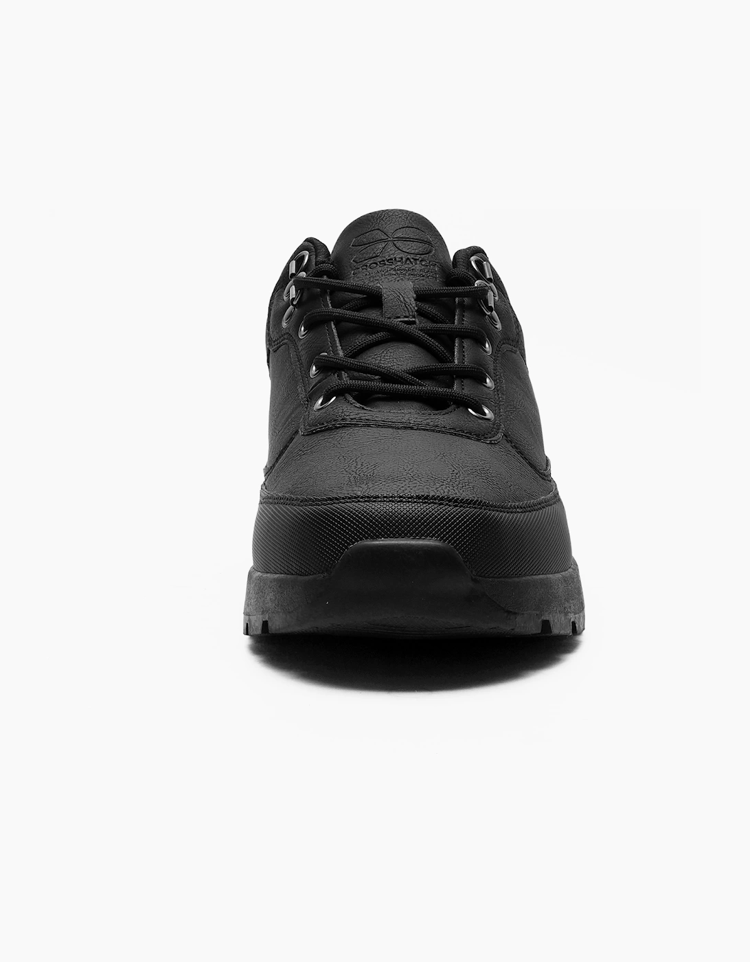 Crosshatch Banbury Mens Shoes Black Mono