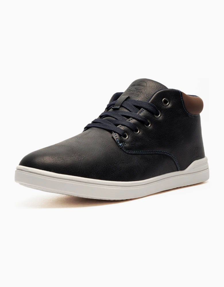 Crosshatch Signature Alistair Mens Chukka Boots Navy / Brown
