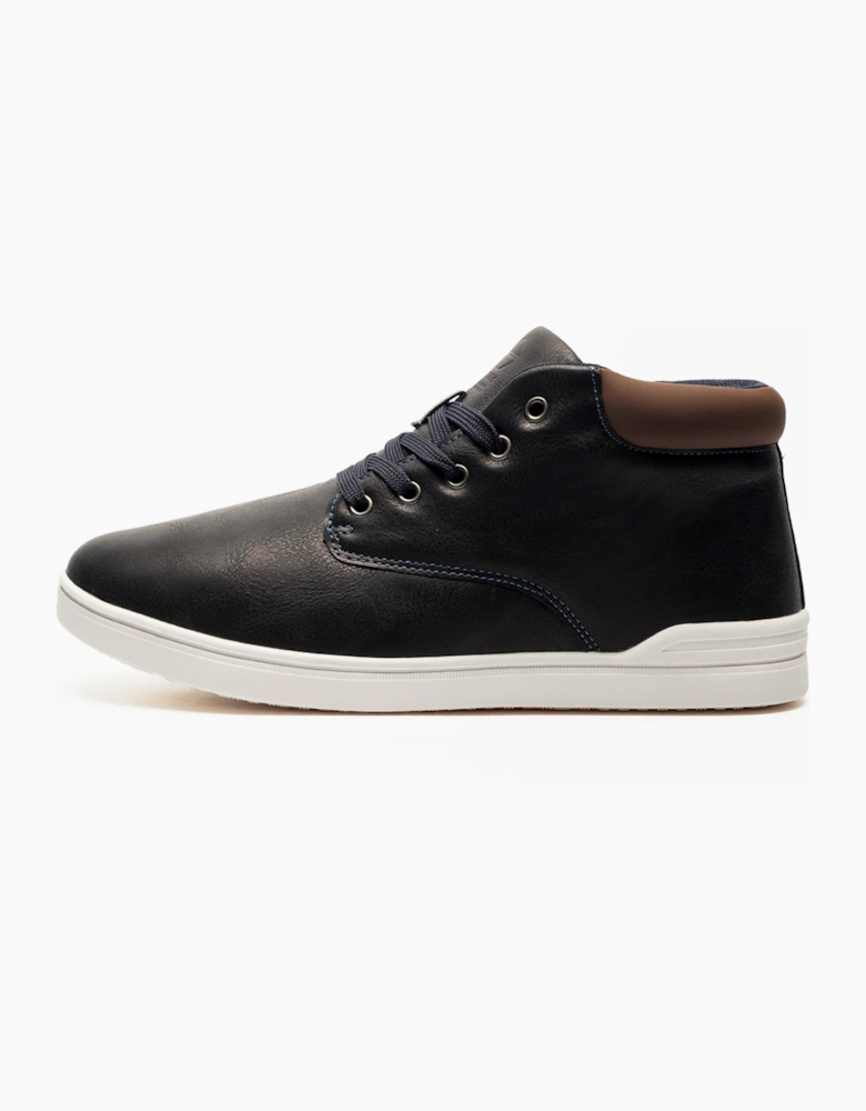 Crosshatch Signature Alistair Mens Chukka Boots Navy / Brown