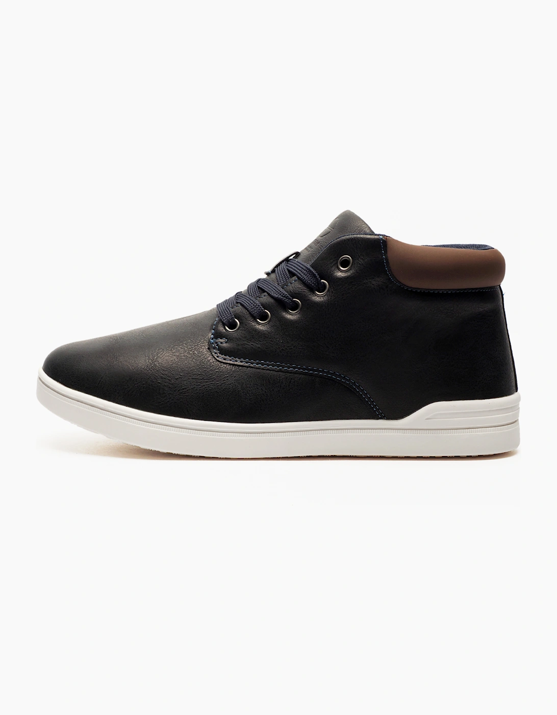 Crosshatch Signature Alistair Mens Chukka Boots Navy / Brown