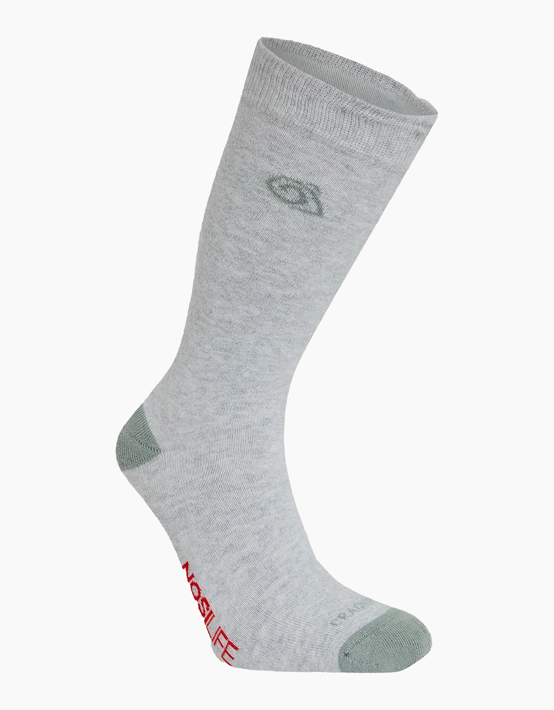 Craghoppers NosiLife Travel Socks Soft Grey Marl / Lichen Green