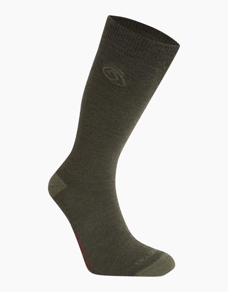 Craghoppers Nosilife Travel Wool Socks Woodland Green