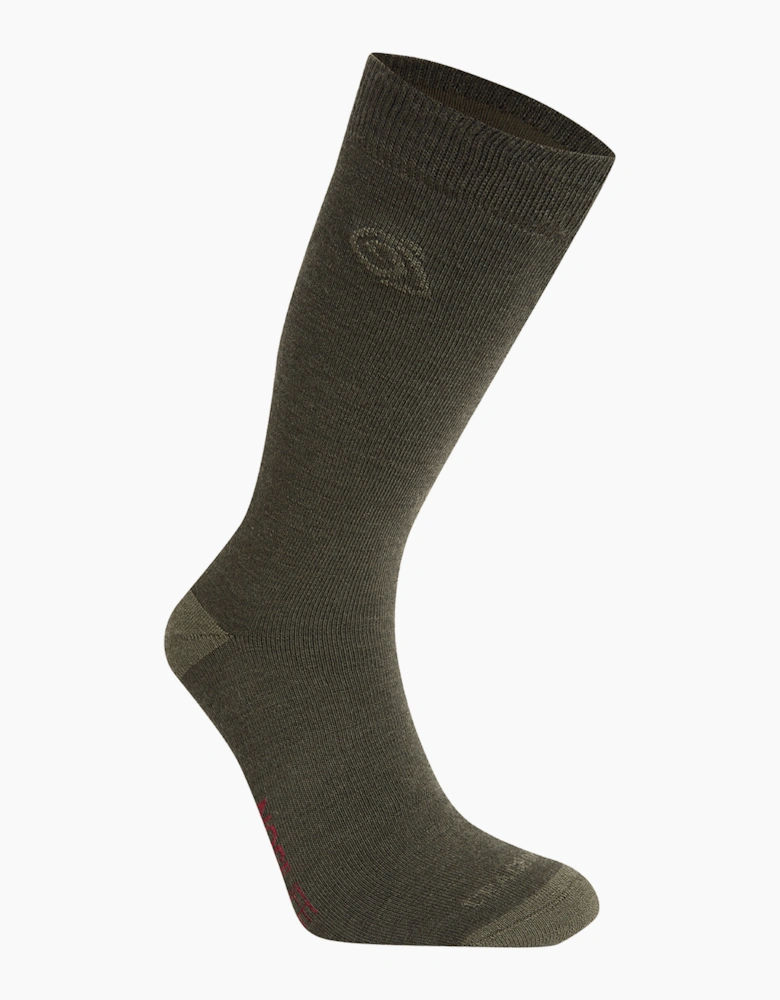 Craghoppers Nosilife Travel Wool Socks Woodland Green
