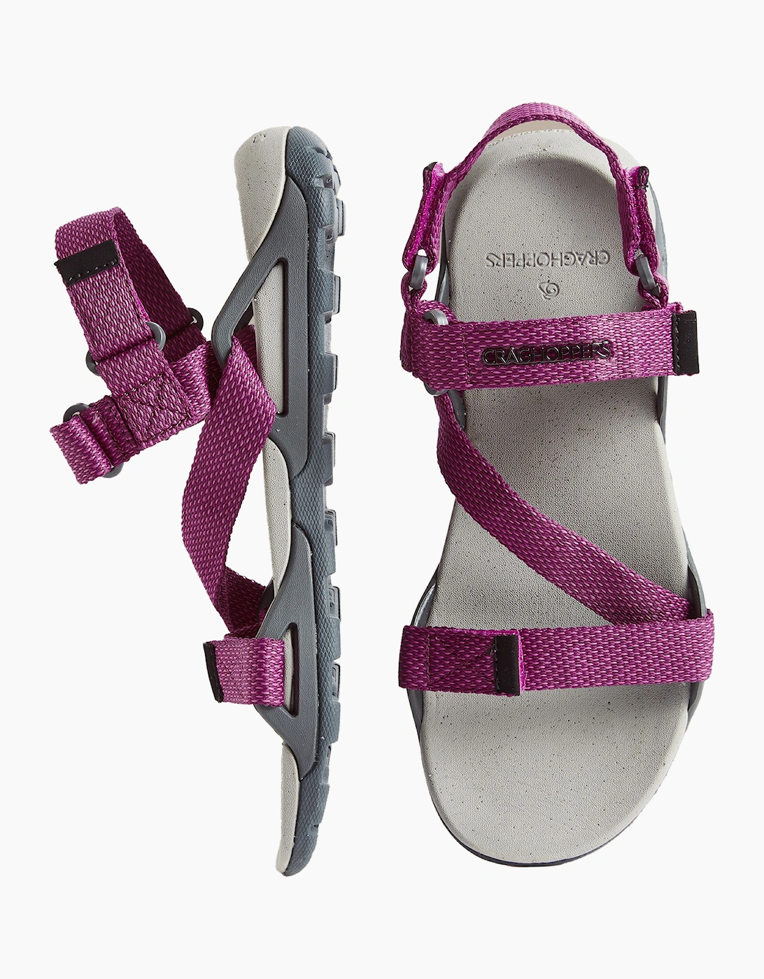 Craghoppers Locke Womens Sandals Charcoal / Raspberry