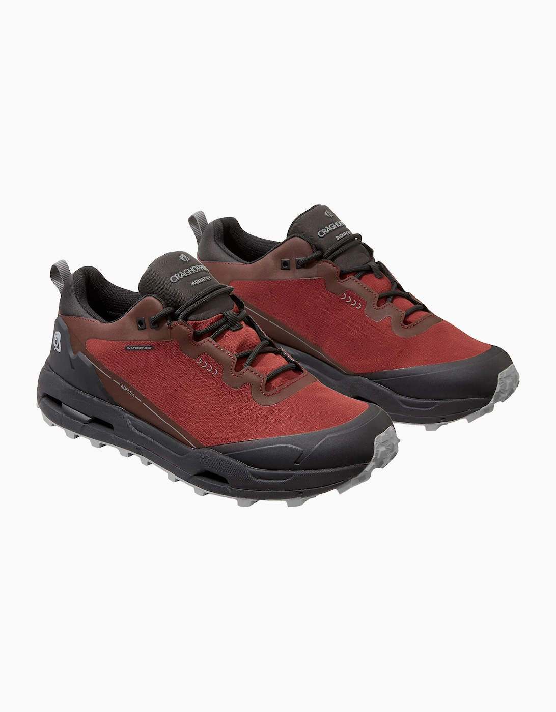 Craghoppers Adflex Low 2 Waterproof Mens Trail Shoes Red Brick / Black