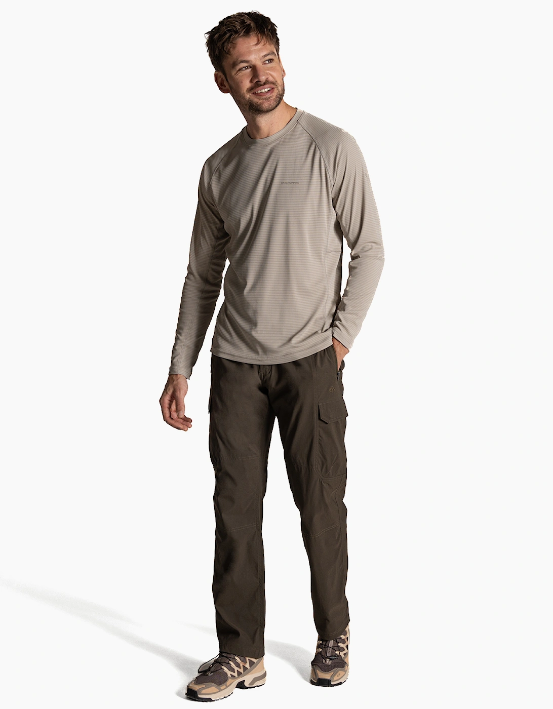 Craghoppers Kiwi Pro Mens Cargo Trousers (Small Fit) Woodland Green