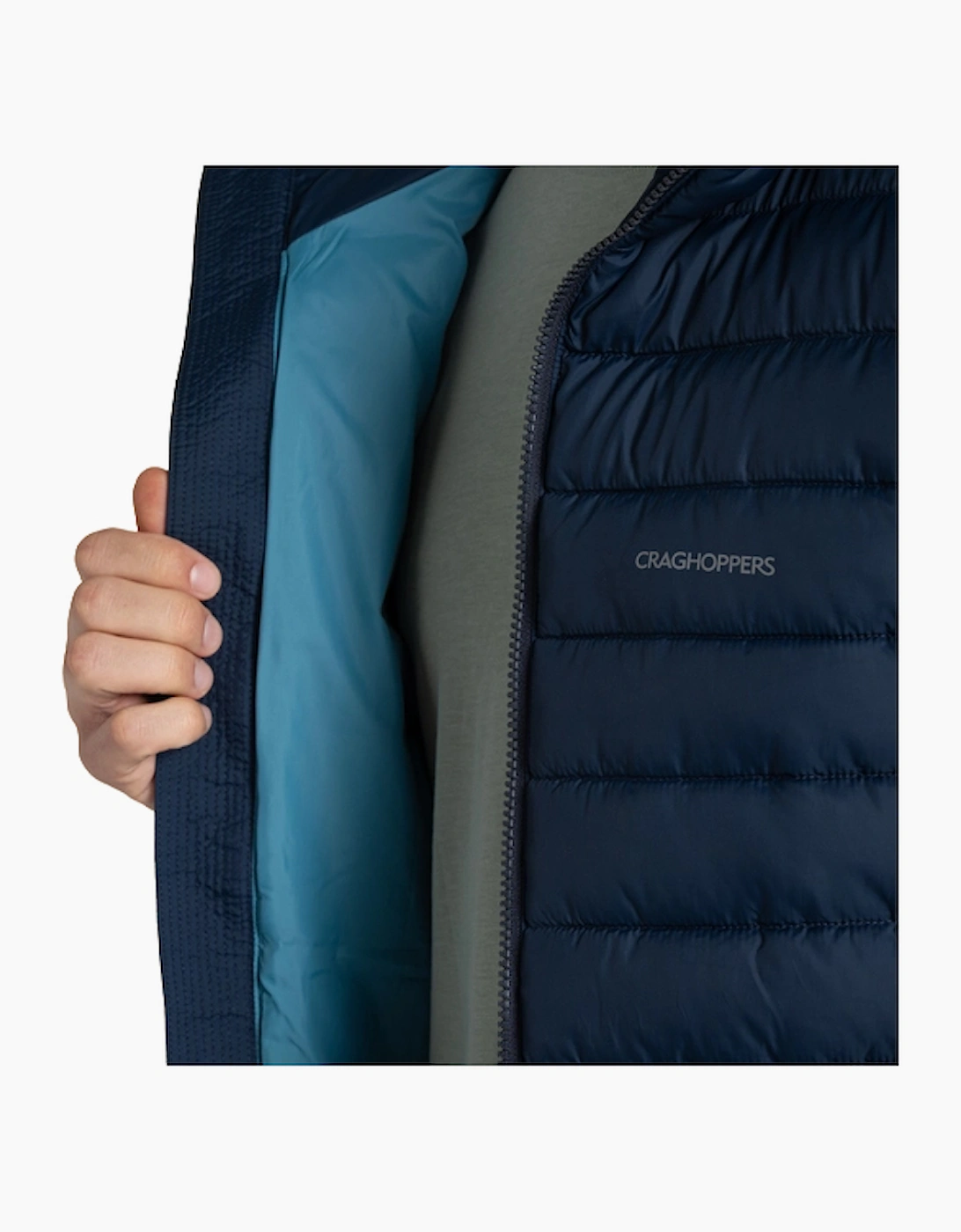 Craghoppers Compresslite IX Mens Hooded Insulated Jacket Blue Navy