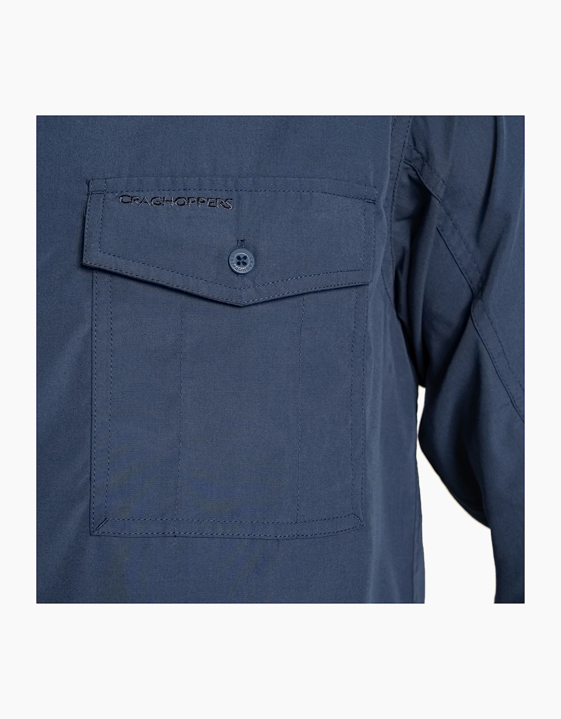 Craghoppers Kiwi II Mens Long Sleeved Shirt Ombre Blue
