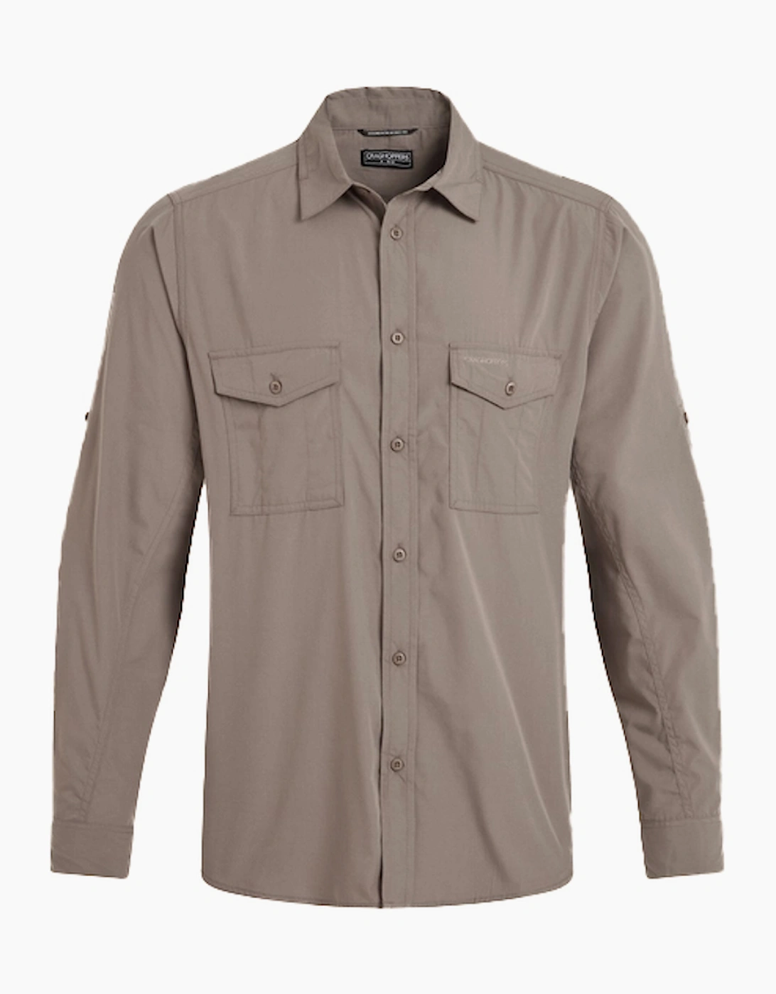 Craghoppers Kiwi II Mens Long Sleeve Shirt Pebble