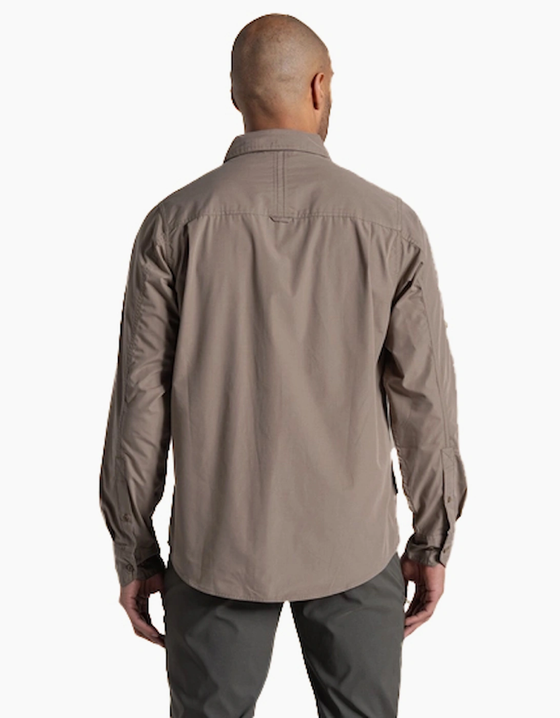 Craghoppers Kiwi II Mens Long Sleeve Shirt Pebble