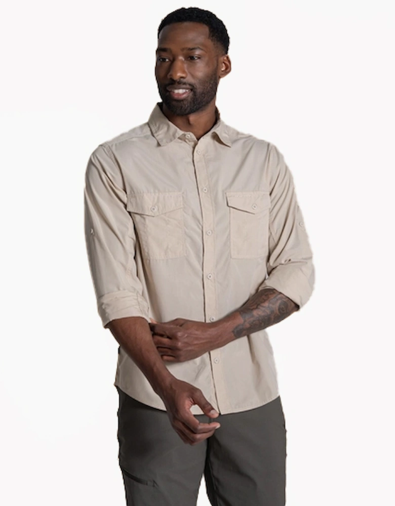 Craghoppers Kiwi II Mens Long Sleeve Shirt Oatmeal