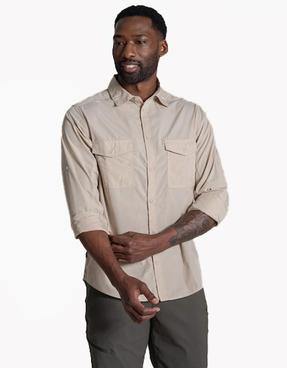 Craghoppers Kiwi II Mens Long Sleeve Shirt Oatmeal
