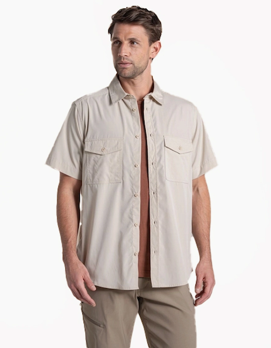 Craghoppers Kiwi II Mens Short Sleeve Shirt Oatmeal
