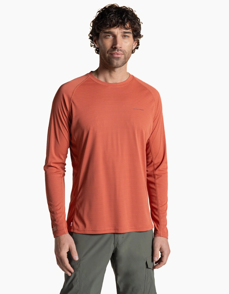 Craghoppers NosiLife SolarShield+ Mens Long Sleeve T-Shirt Dark Sahara