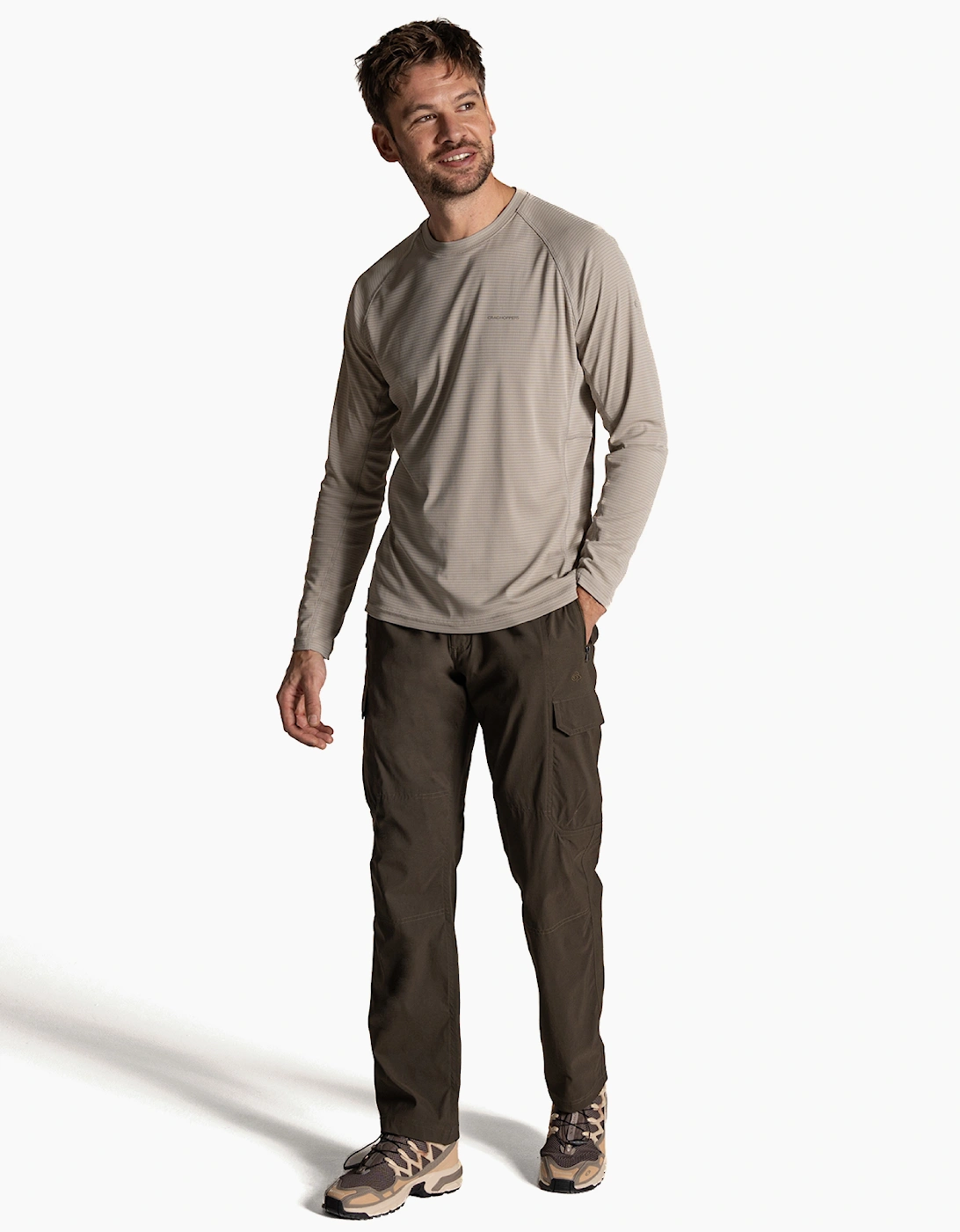 Craghoppers Kiwi Pro Mens Cargo Trousers (Long Fit) Woodland Green