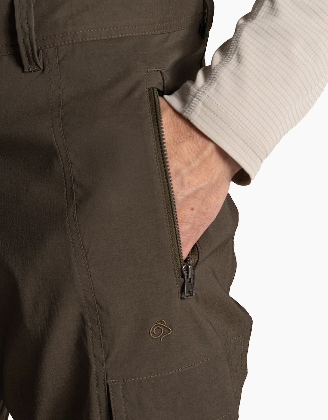 Craghoppers Kiwi Pro Mens Cargo Trousers (Long Fit) Woodland Green