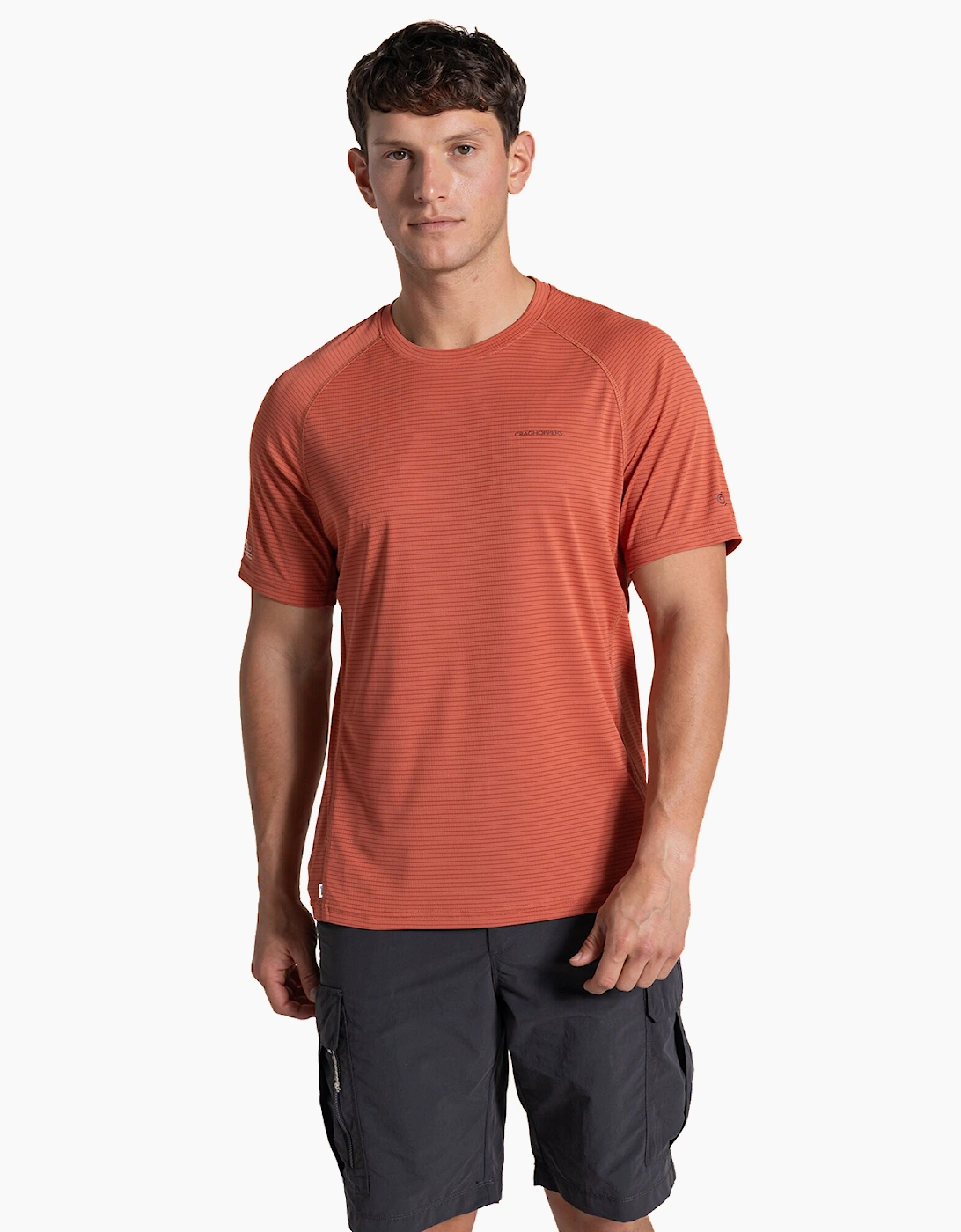 Craghoppers NosiLife SolarShield+ Mens Short Sleeve T-Shirt Dark Sahara
