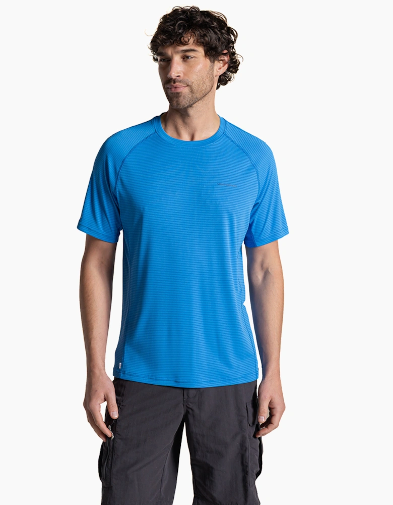 Craghoppers NosiLife SolarShield+ Mens Short Sleeve T-Shirt Azure Sky