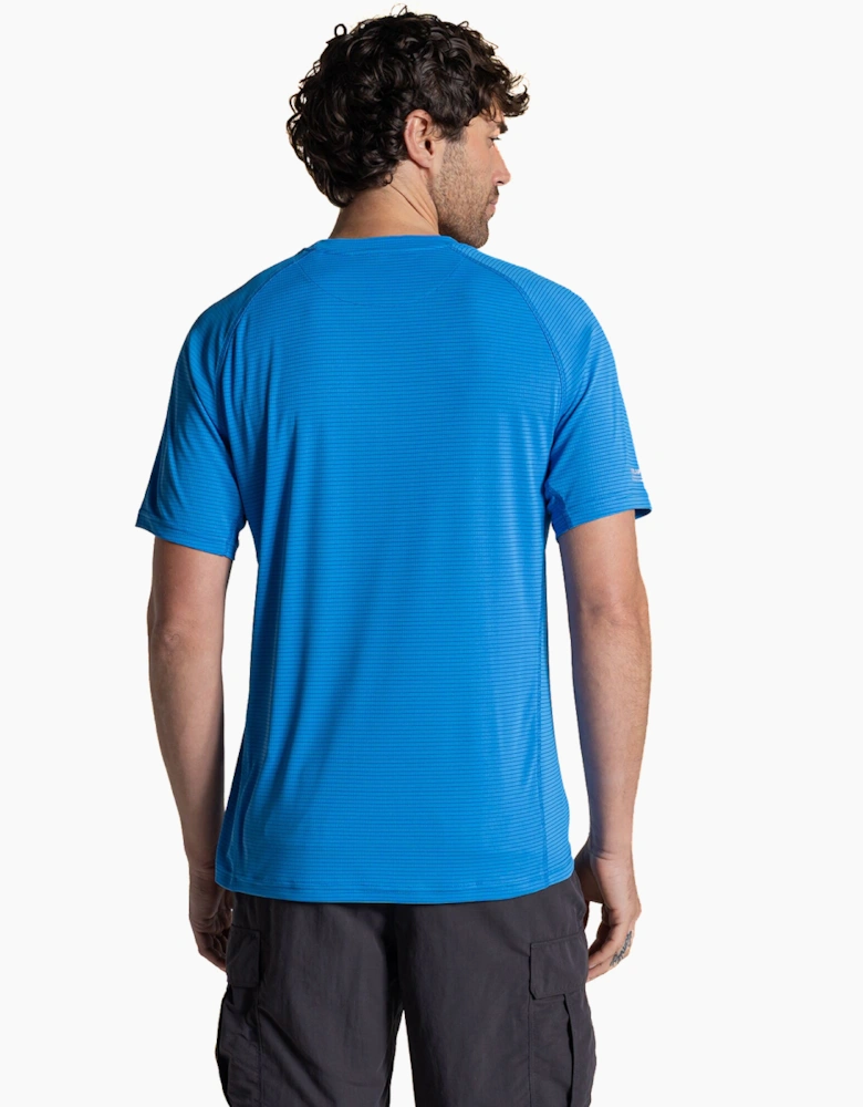 Craghoppers NosiLife SolarShield+ Mens Short Sleeve T-Shirt Azure Sky