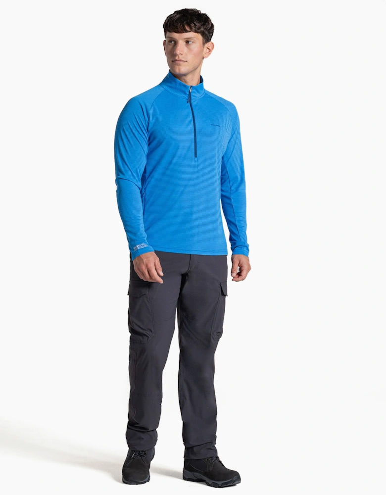 Craghoppers NosiLife SolarShield+ Mens Half Zip Top Azure Sky