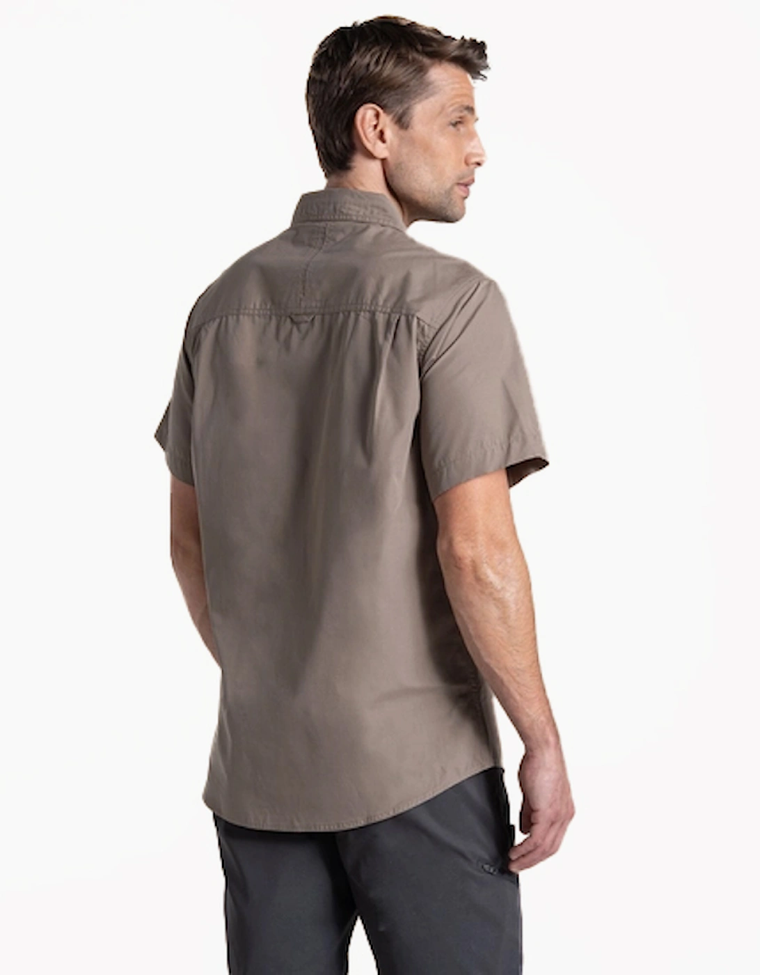 Craghoppers Kiwi II Mens Short Sleeve Shirt Pebble