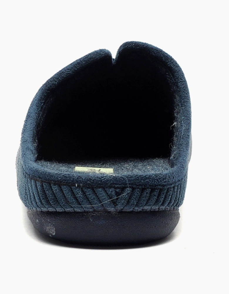 Cotswold Classic Luxe Mens Mule Slippers Navy