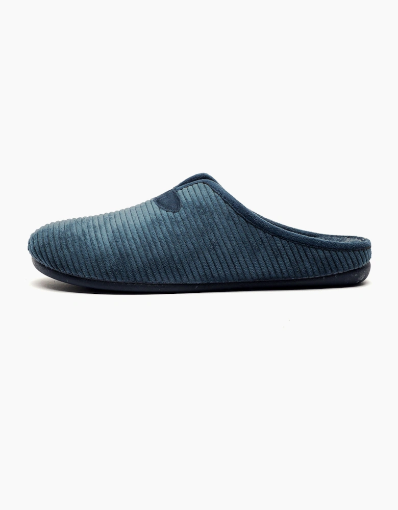 Cotswold Classic Luxe Mens Mule Slippers Navy