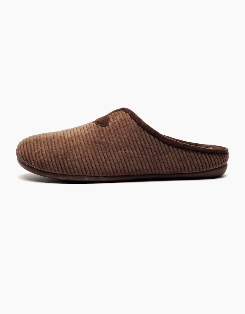 Cotswold Classic Luxe Mens Mule Slippers Brown