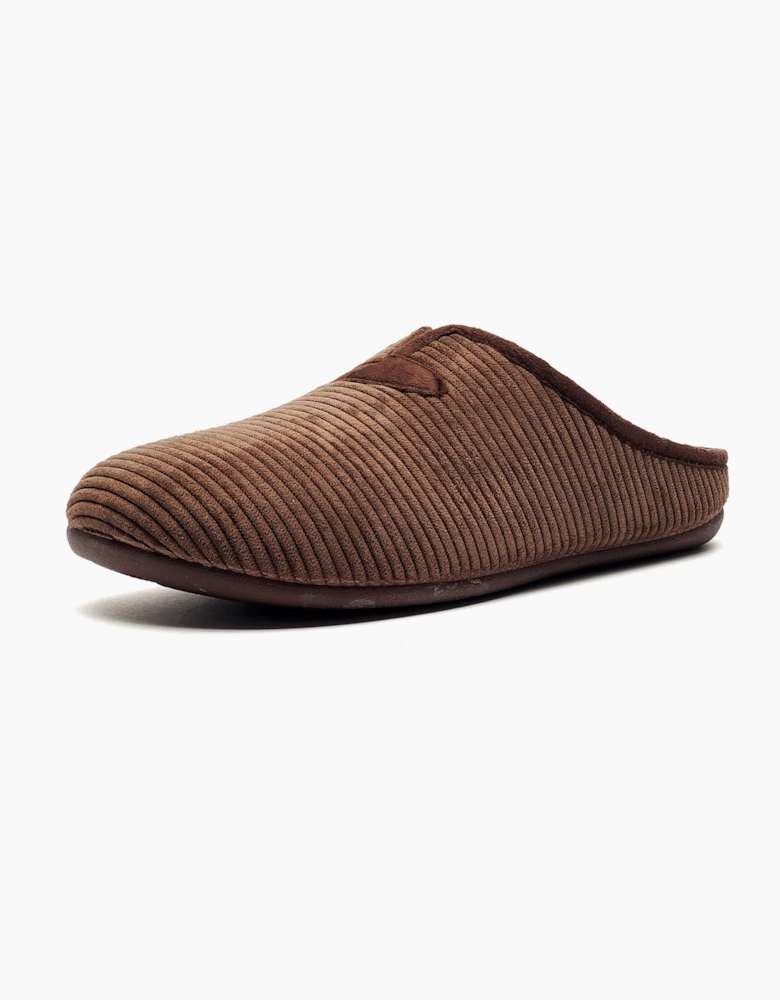 Cotswold Classic Luxe Mens Mule Slippers Brown