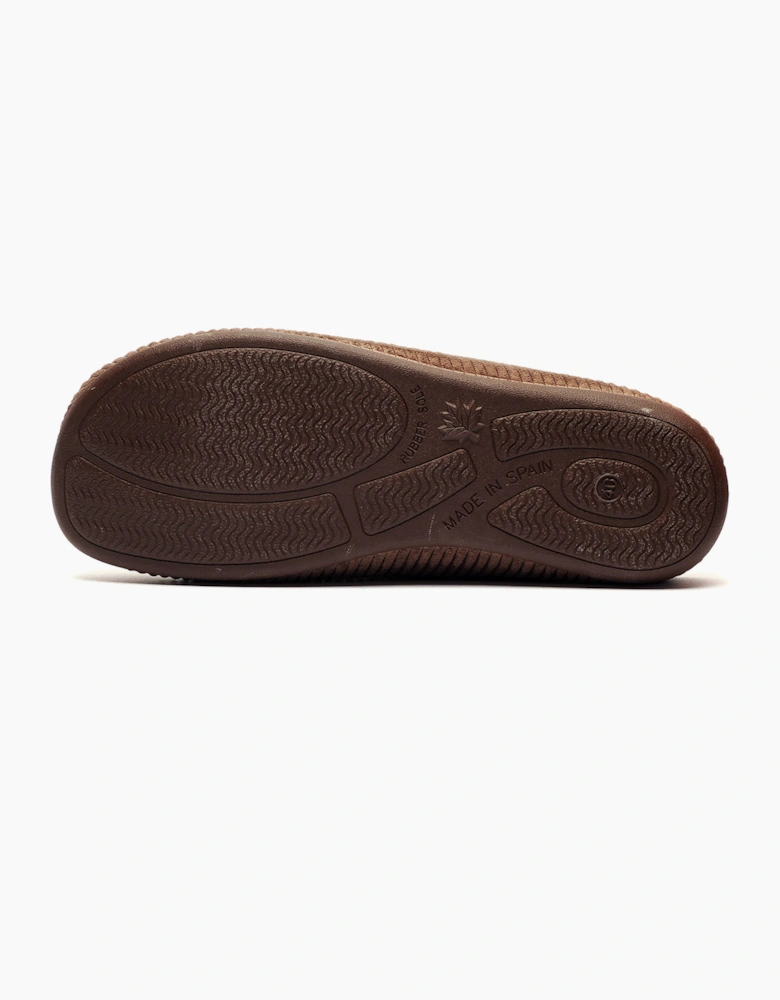 Cotswold Classic Luxe Mens Mule Slippers Brown