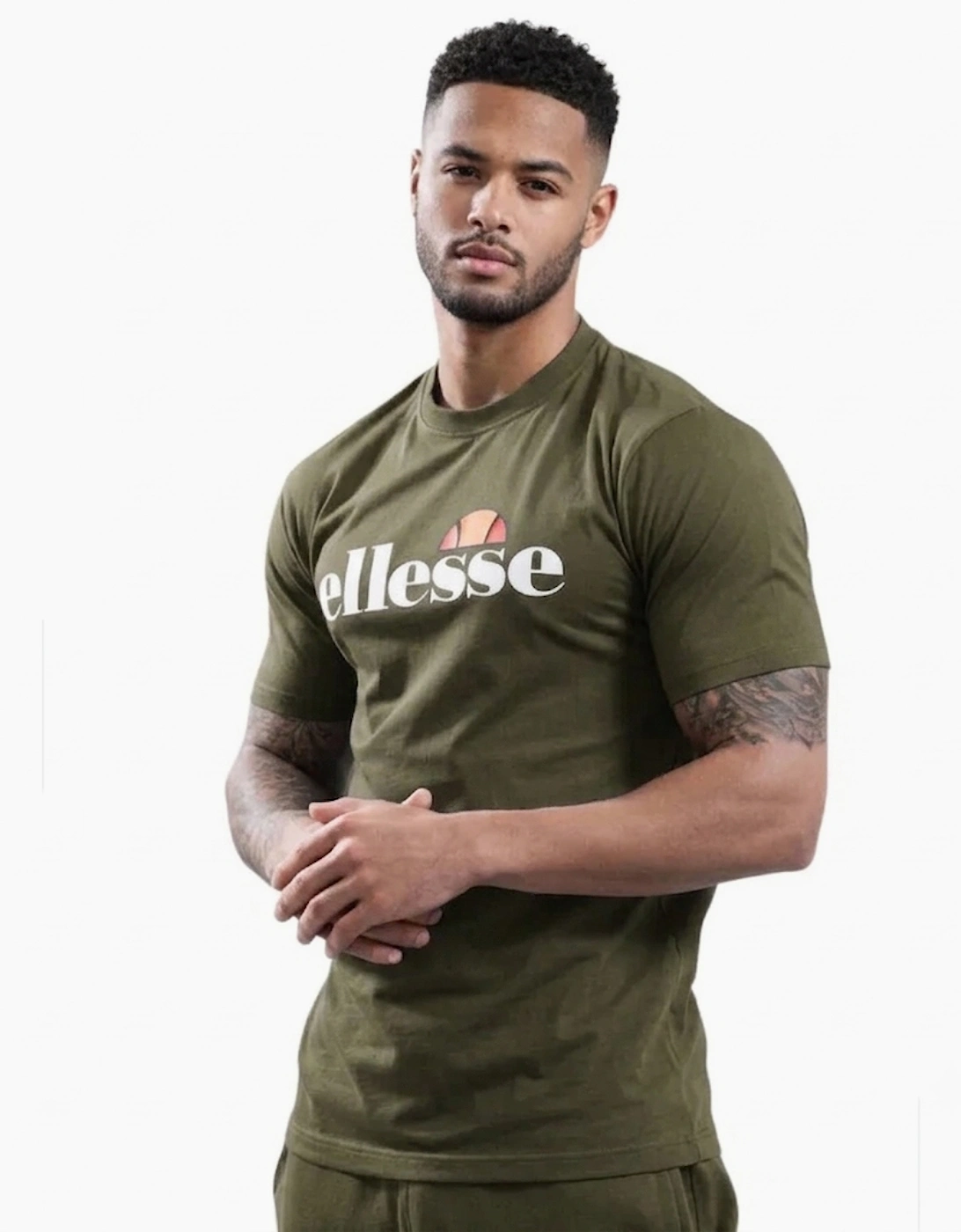 Ellesse Tewsbury Mens Heritage T-Shirt Khaki