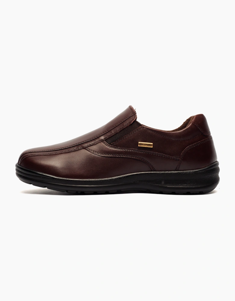 Fleet & Foster Magpie Mens Waterproof Leather Shoes Brown