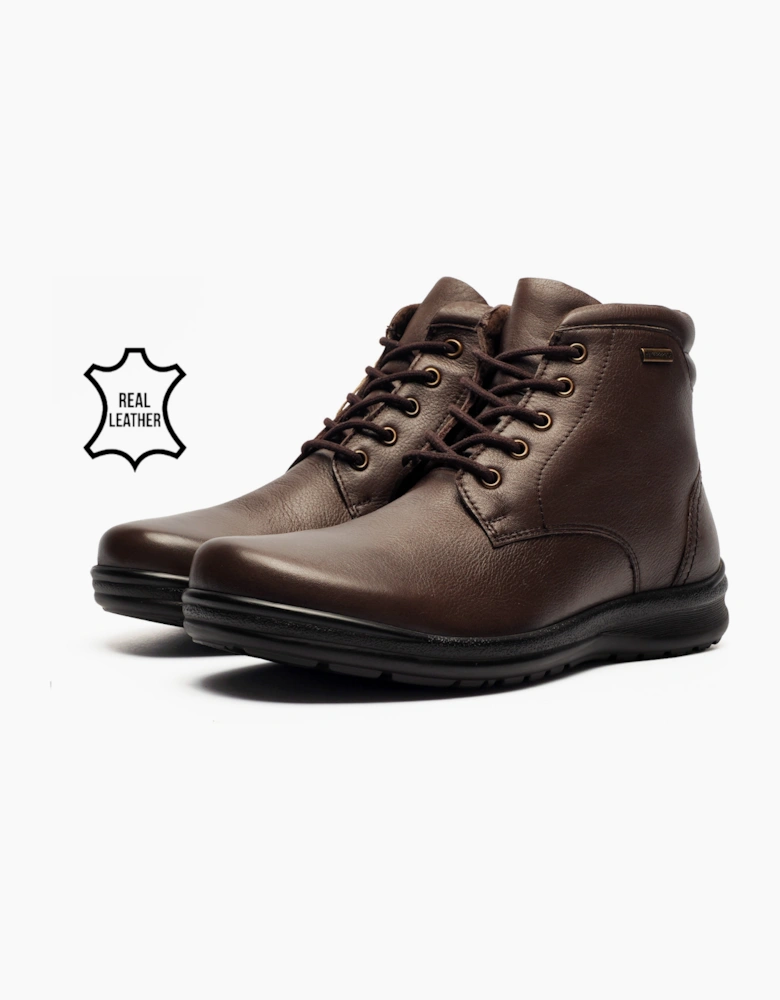 Fleet & Foster Jay Mens Waterproof Leather Boots Brown