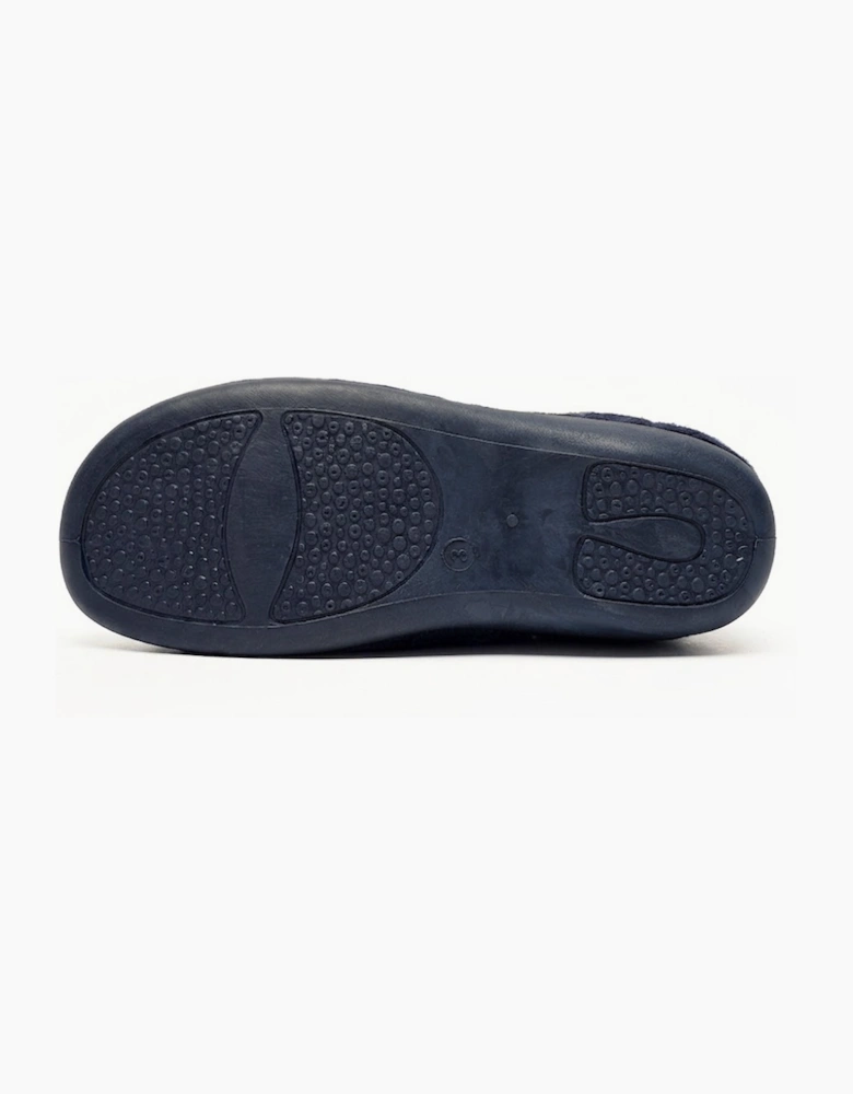 Fleet & Foster Sarina Womens Memory Foam Slippers Navy / Cream