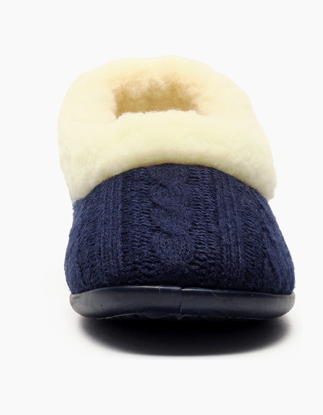 Fleet & Foster Sarina Womens Memory Foam Slippers Navy / Cream